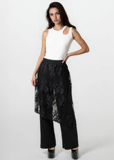 Floral Lace Overlay Trouser Pants Kate Hewko 