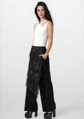 Floral Lace Overlay Trouser Pants Kate Hewko 