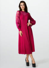 Floral Lace Pleated Maxi Dress Dresses Kate Hewko 