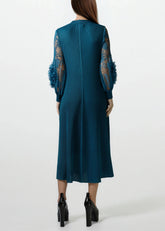 Floral Lace Pleated Maxi Dress Dresses Kate Hewko 