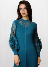 Floral Lace Pleated Maxi Dress Dresses Kate Hewko 