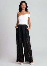 Floral Lace Wide Leg Pants Pants Kate Hewko 