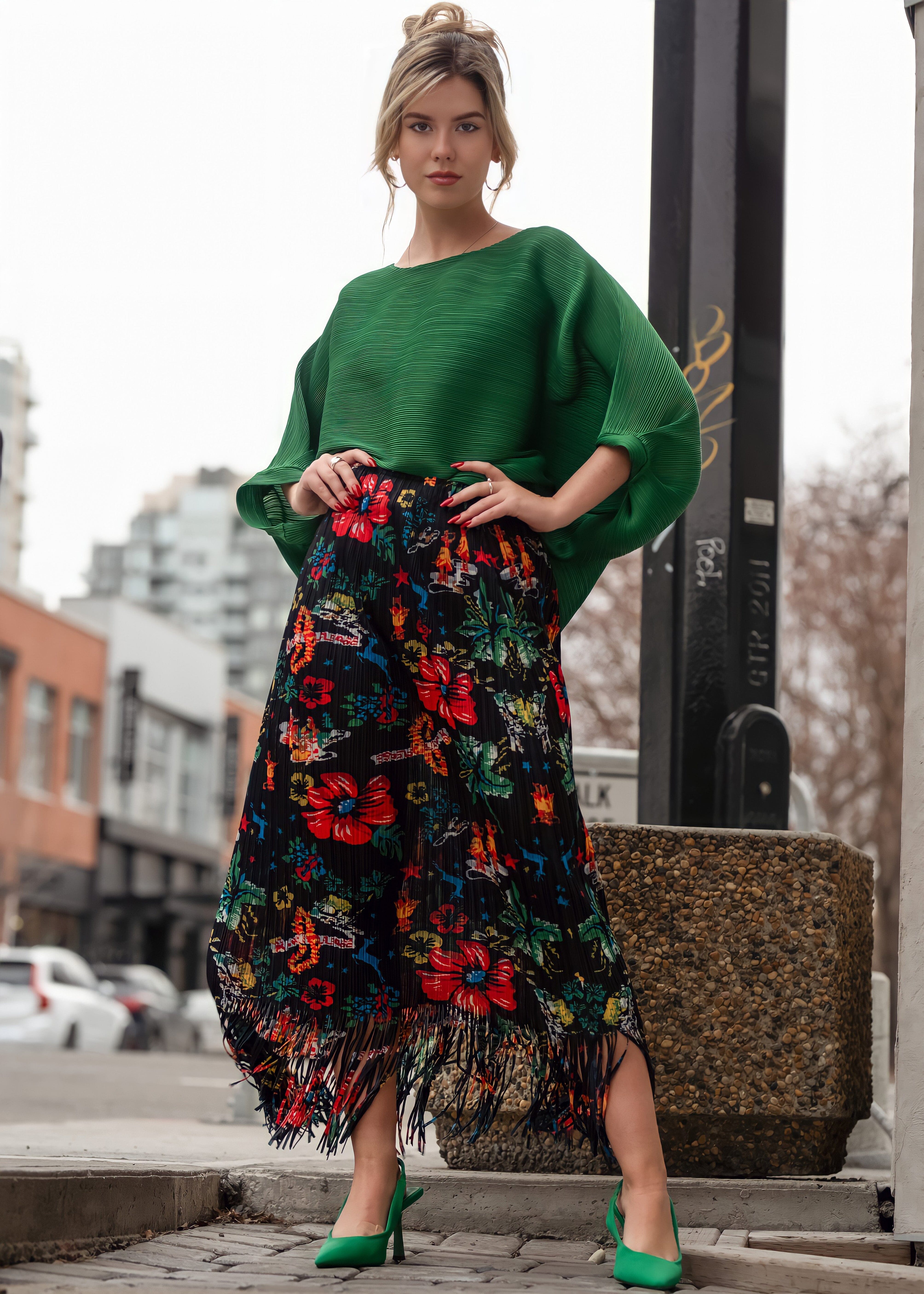 Floral Tassel Separates Two Piece Sets Kate Hewko Multi Skirt 