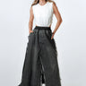 Frayed Hem Denim Panel Skirt Skirts Kate Hewko 