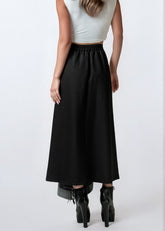 Frayed Hem Denim Panel Skirt Skirts Kate Hewko 