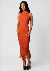 Fringe Hem Bodycon Dress Dresses Kate Hewko 