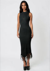 Fringe Hem Bodycon Dress Dresses Kate Hewko 