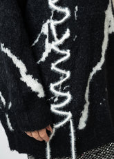 Fuzzy Scribble Knit Sweater Sweaters Kate Hewko 