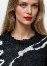 Fuzzy Scribble Knit Sweater Sweaters Kate Hewko 