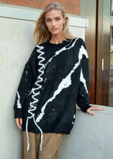 Fuzzy Scribble Knit Sweater Sweaters Kate Hewko 