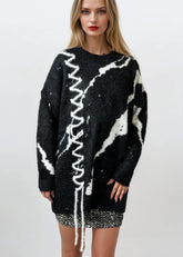 Fuzzy Scribble Knit Sweater Sweaters Kate Hewko 