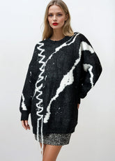 Fuzzy Scribble Knit Sweater Sweaters Kate Hewko 