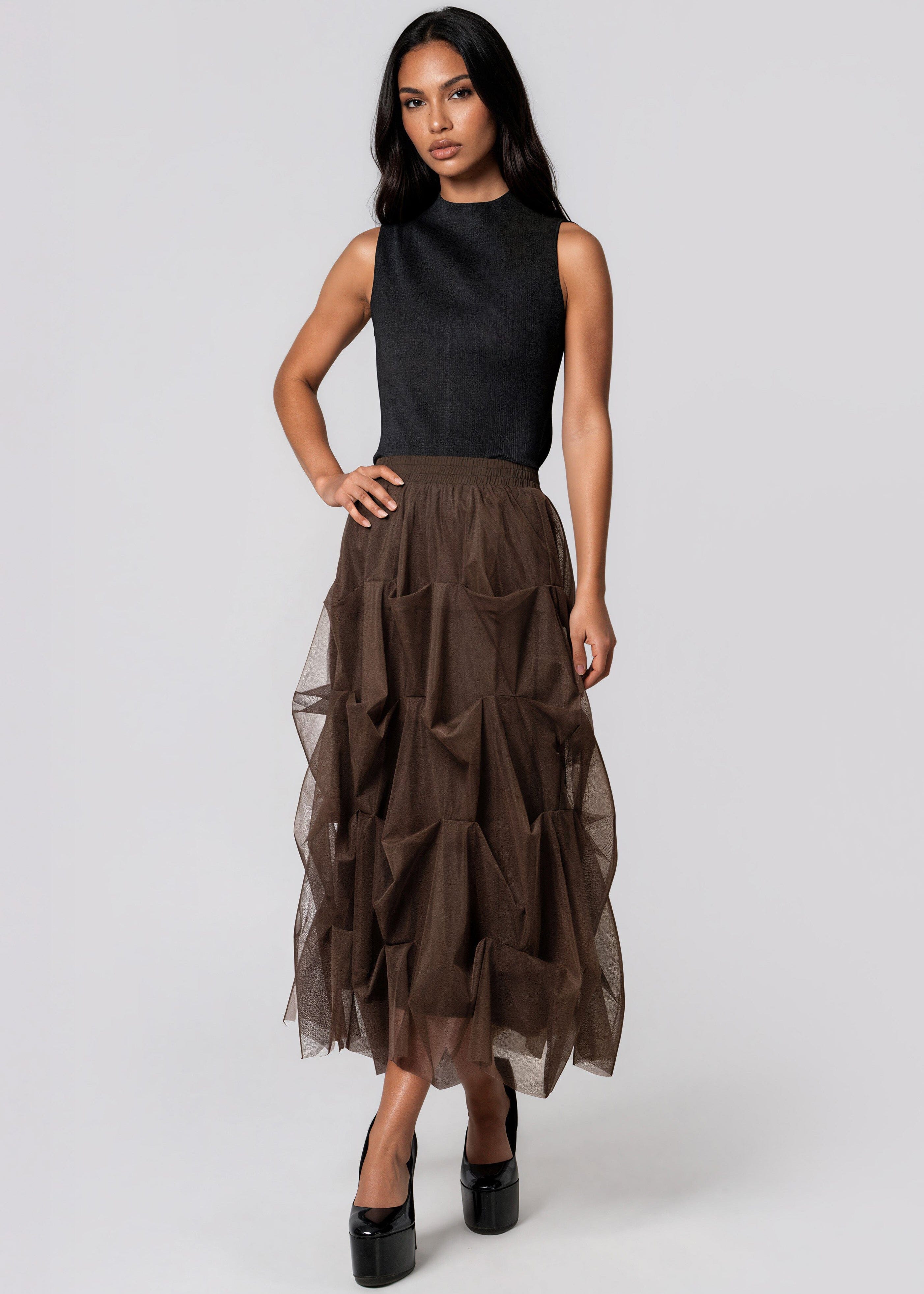Gathered Parachute Tulle Skirt | Kate Hewko