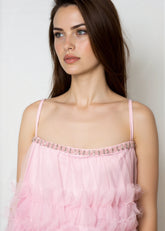 Gem Embellished Tiered Tulle Tank Tank Tops Kate Hewko 
