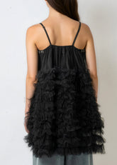 Gem Embellished Tiered Tulle Tank Tank Tops Kate Hewko 