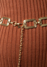Geometric Gold Link Belt Belts Kate Hewko 