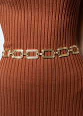 Geometric Gold Link Belt Belts Kate Hewko 