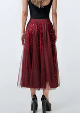 Glitter Tulle A-Line Skirt Skirts Kate Hewko 