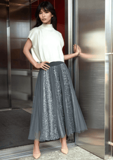 Glitter Tulle A-Line Skirt Skirts Kate Hewko 