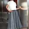 Glitter Tulle A-Line Skirt Skirts Kate Hewko 