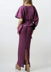 Glitter Wrap Dress Set Two Piece Sets Kate Hewko 