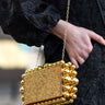 Gold Acrylic Beaded Clutch Kate Hewko Gold 