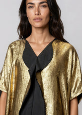 Gold Batwing Sleeve Maxi Dress Dresses Kate Hewko 