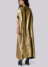 Gold Batwing Sleeve Maxi Dress Dresses Kate Hewko 