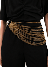 Gold Multi Chain Belt Belts Kate Hewko Gold 