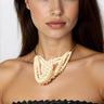 Gold Pearl Knotted Choker Necklaces Kate Hewko 