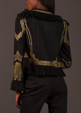 Gold Studded Fringe Blazer Blazers Kate Hewko 