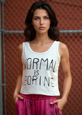 Graphic Print Crop Tank Top Tank Tops Kate Hewko 