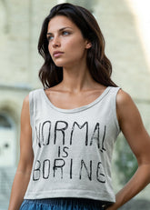Graphic Print Crop Tank Top Tank Tops Kate Hewko 