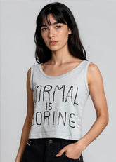 Graphic Print Crop Tank Top Tank Tops Kate Hewko 