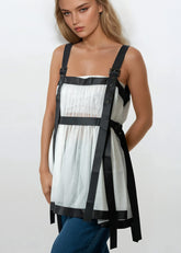 Harness Tulle Overlay Tank Top Tank Tops Kate Hewko 