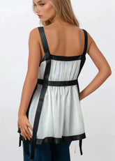 Harness Tulle Overlay Tank Top Tank Tops Kate Hewko 