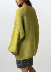 Heathered Knit Balloon Sleeve Sweater Sweaters Kate Hewko 