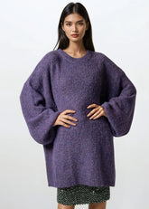 Heathered Knit Balloon Sleeve Sweater Sweaters Kate Hewko 