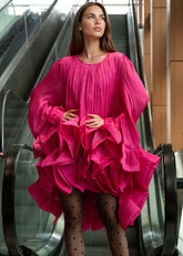 High Low Drama Ruffle Tunic Dress Dresses Kate Hewko 