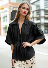 High Low Dress Shirt Blouse Blouses Kate Hewko Black One size 
