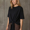 Hip Tie Short Sleeve Tee Tees Kate Hewko Black One size 