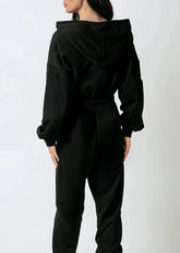 Hooded Athleisure Jumpsuit Rompers Kate Hewko 