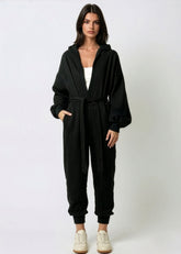 Hooded Athleisure Jumpsuit Rompers Kate Hewko 
