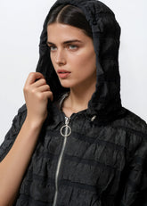 Hooded Drawstring Athleisure Vest Vests Kate Hewko 