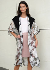 Hooded Sheer Floral Layering Piece Layering Pieces Kate Hewko 