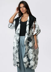 Hooded Sheer Floral Layering Piece Layering Pieces Kate Hewko 