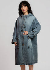 Hooded Utility Denim Jacket Outerwear Kate Hewko 