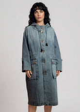 Hooded Utility Denim Jacket Outerwear Kate Hewko 