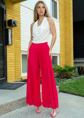 Hot Pink Pleated Pants Pants Kate Hewko Hot Pink One size 