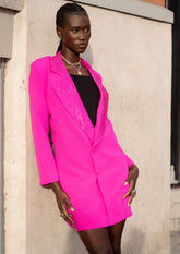 Hot Pink Rhinestone Blazer Jacket Blazers Kate Hewko 